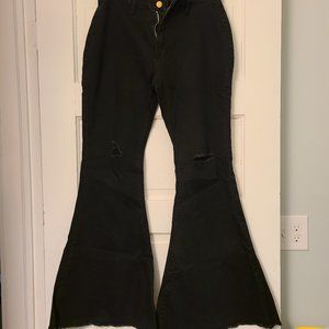 Black bell bottom jeans